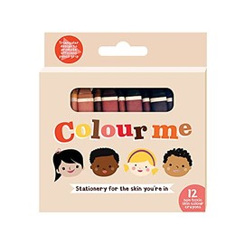 Colour Me KidsÂ® Skin Colour Crayons that Celebrate Diversity (1 pack: with 12 Large Crayons) - Multicultural Skin Tone Crayons