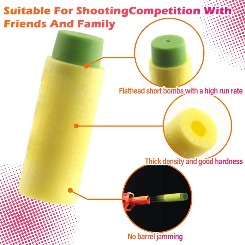 EKIND Foam Soft Darts, 50 Rounds of Highly Accurate Bamboo