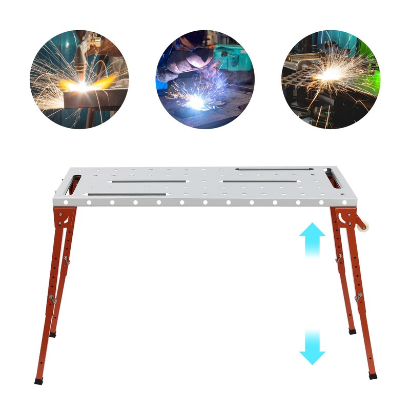 Foldable Welding Table 46" x 18", 1000LBS Capacity Welding Workbench