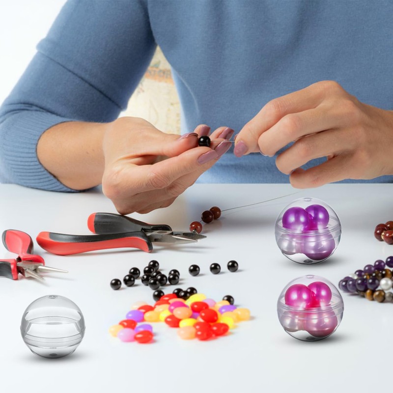 DEARMAMY 200 Pcs Round Shell Balls Plaything Multi-Purpose Empty Ball