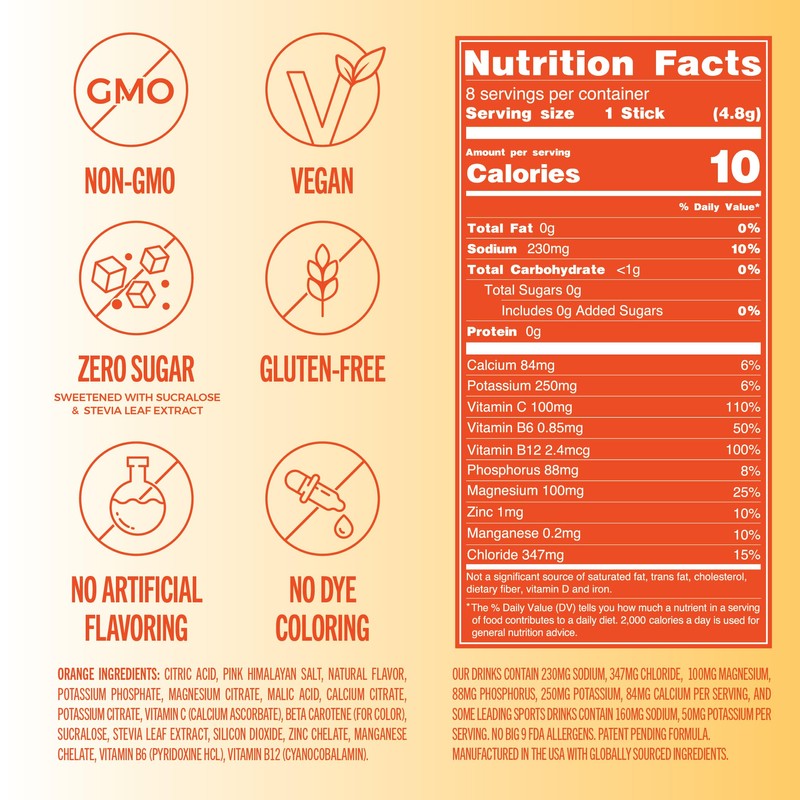 TREVI™ Sugar Free Electrolytes - Drink Mix Hydration Powder Packets