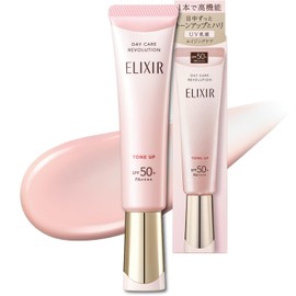ELIXIR Elixir Day Care Revolution Tone Up 35g Over-the-counter Lotion/Cream UV (SPF50+ PA++++) Baby Pink Morning Use Firmness Moisture Anti-Aging Superior Shiseido