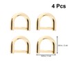 Healifty 4 Pieces Alloy D Ring Setting Bag Ring Semicircular