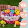 JOYIN Toy 36 PCs Plastic Printed Bright Easter Eggs, Over
