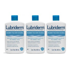 Crema Corporal Lubriderm Humectacion Diaria 3 Pack De 400ml