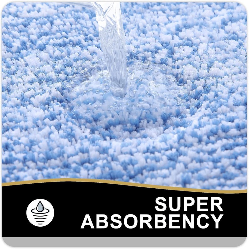 smiry Microfiber Non-Slip Bath Mats for Bathroom, Extra Soft Absorbent
