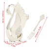 Dessert Spoon Set, Coffee Spoon Stand Kit Fruit Scoop Fork