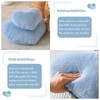 XVTRU Soft Heart Shaped Pillows, Cute Dusty Blue Heart Decorative