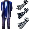 Mens Winter and Fall Cashmere Feel Blue Scarf (Navy Blue)