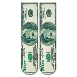 Zmart 100 Dollar Gifts - Money Cash Gifts Ideas, Stock Market Gifts, Accountant Gifts For Women Men, Dollar Stocking Stuffers, Money Socks Accountant Socks