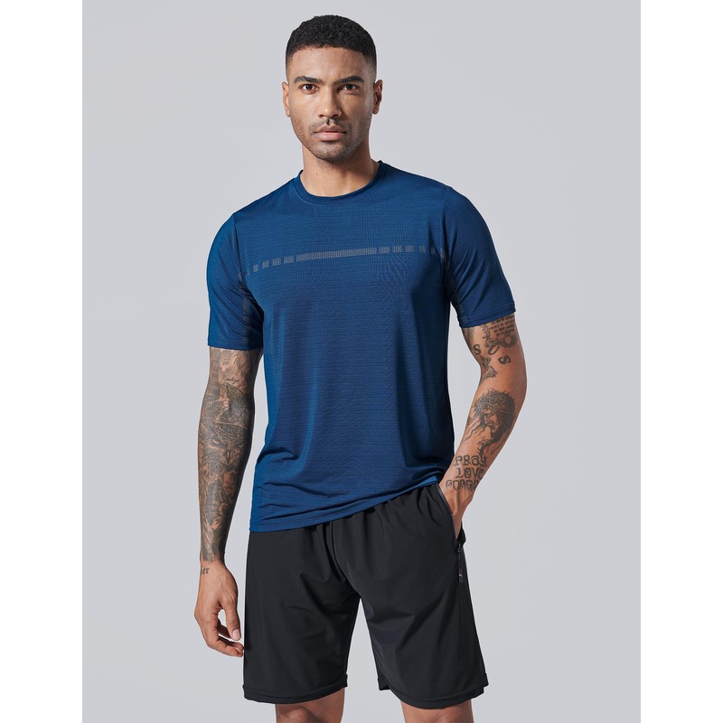 5 Pack Men’s Active Quick Dry Crew Neck T Shirts