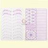 3PCS Rasmet New Hair Stroke Pattern Practice Pad Double Sided