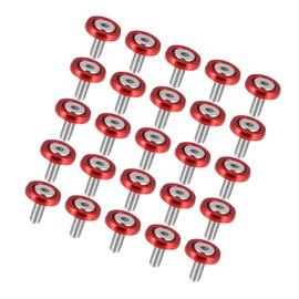 INFINAUTO Car Bumper Fender Washer Bolt M6x20mm Engine Bay Dress Up Kit Stainless Steel Red (Set of 25) Stylish Design