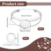 UNICRAFTALE 8Pcs Bezel Tray Blank Bangle Silver Adjustable Bezel Bracelets