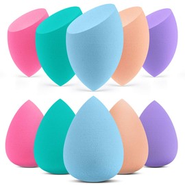 InnoGear Makeup Sponge, 10 Pcs Makeup Sponges Blender Set Beauty Cosmetic Foundation Blending Applicator Puff, Flawless for Liquid Cream Powder (Multicolor 1)