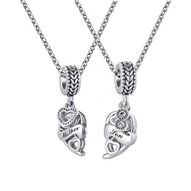 OutstandLong Mother Son Necklaces - 2PCS Mom Necklace from Son, Moms Daughter Infinitys for Mother's Day