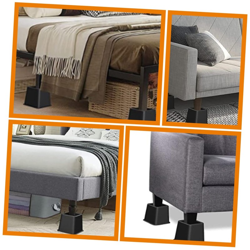 iplusmile 4pcs Furniture Risers Bed Leg Pads for Sofa Chair