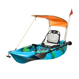 Sun Shade Canopy for Kayak Boat Canoe, Canopy for Single Person, Waterproof Sun Shade Awning Top Cover, Universal Awning Canopy with Storage Bag for Outdoor Fishing Tricycles Orange