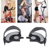 2PCS Exercise Bike Pedals with Straps PP PVC Stainless Steel