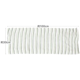 Aisen BT625GR Soft Body Towel, Green, Gentle Foaming, Soft, 11.8 x 39.4 inches (30 x 100 cm), Made in Japan