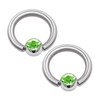 2 x Surgical Steel BCR 1.6 mm 14g Daith Eyebrow