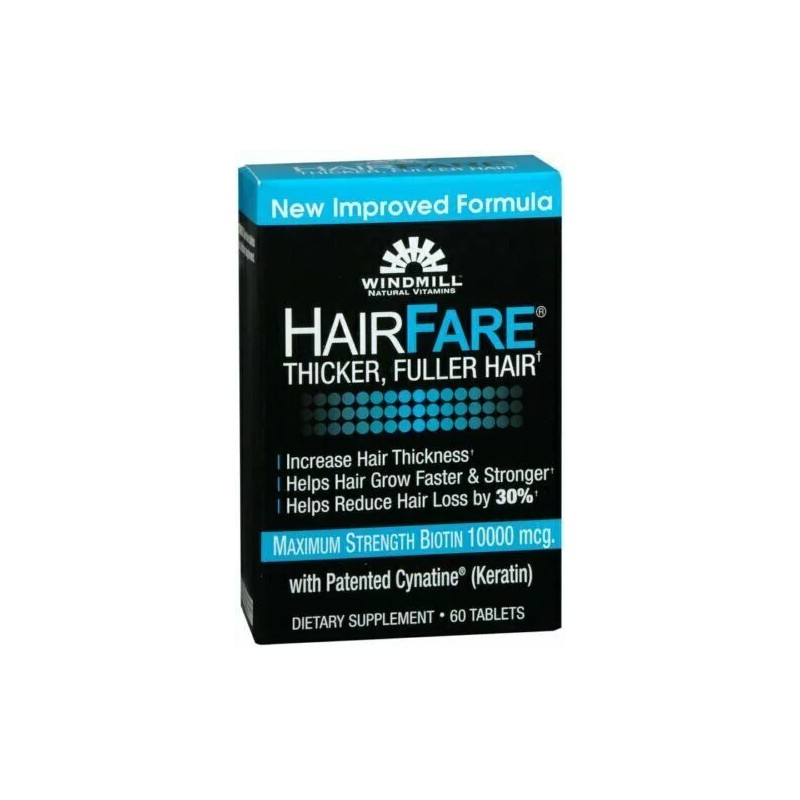 Windmill Hair Fare Vitamin Supplement Tablets Increase Hair Thickness 60