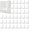CHUEHKAK Pack of 40 Flat Connectors Stainless Steel L Shape