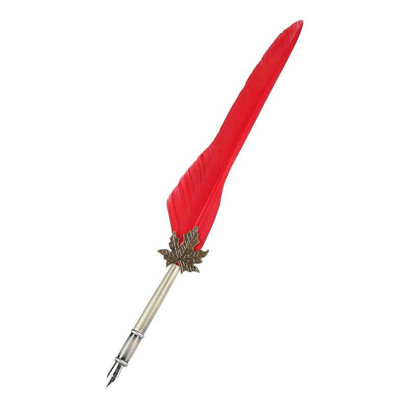 European Retro Quill Alloy Feather Writing with Pen Nibs Gift