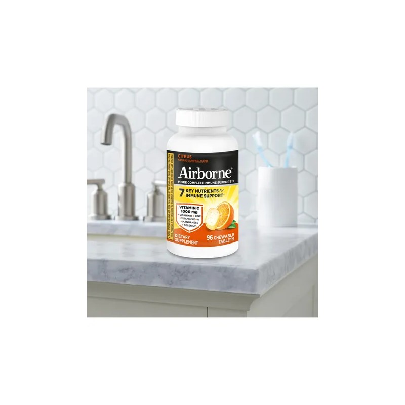 Airborne Vitamina 1000mg Masticables Zinc Tabletas