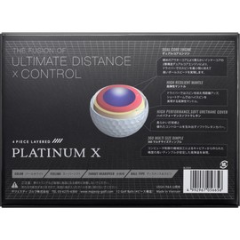 Majesty 4 Piece Golf Balls Platinum X PLATINUM X BL3324 Pearl White, 1 Dozen (Pack of 12)