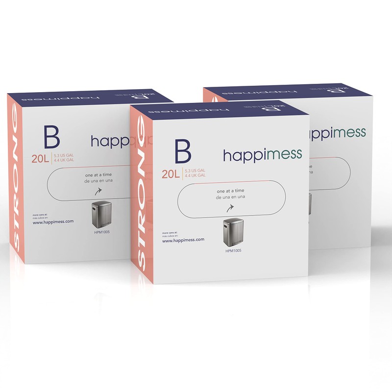 happimess HPM3000A-WHITE 7.9 Gallon Kitchen Drawstring Trash Bags, Trash Can