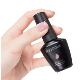 MEMEDA - Esmalte de uñas de gel, esmalte de uñas con luz LED, color blanco lechoso, 0.5 onzas