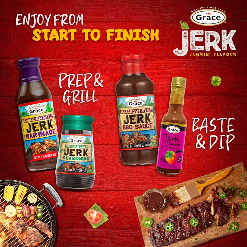 Grace Jamaican Style Marinades & BBQ Sauce Variety Pack -