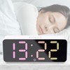 LED Clock Dual Mode Auto Dimming Temperature Display Snooze Function