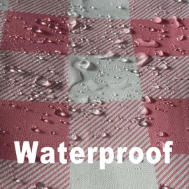 Essifunia Waterproof Checkered Tablecloth Runner Fabric - Rectangle 12x108 Inch Classic Gingham Buffalo Plaid Table Cloth for Indoor/Outdoor Use - Table Cover for Kitchen, BBQs, and Parties