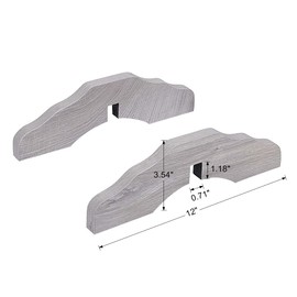 unipaws Support Feet for Extra Wide 6 Panel Pet Gate, Dog Gate, Set of 2, Design for 0.71 inches Thickness Panel (Weathered Grey)