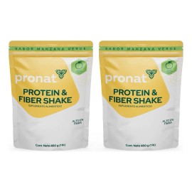 Kit Piezas Suplemento Protein Fiber Manzana Verde Pronat Sabor