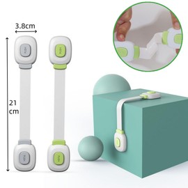 CICINIO Child Lock, Set of 6, Baby Guard, Stopper, Drawer Lock, Child Safety Lock, Refrigerator Door Lock, Earthquake Prevention, Suitable for Drawers, Refrigerators, Cabinets, Doors, Windows, etc