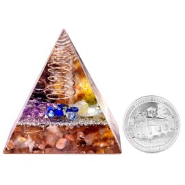 Nupuyai Crystal Pyramid Gemstone Healing Stone Energy Pyramids for Positive Energy Reiki Healing Meditation and House Feng Shui Decoration