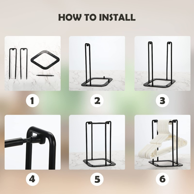 HAKDAY Portable Hanger Organizer Rack, Hanger Storage Stacker Holder Caddy