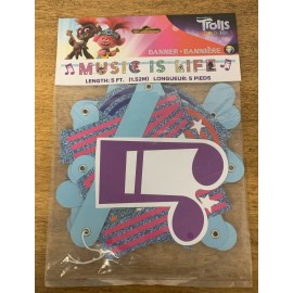 Hasbro "Trolls" Birthday Party Decorations, Happy Birthday Banner 5ft