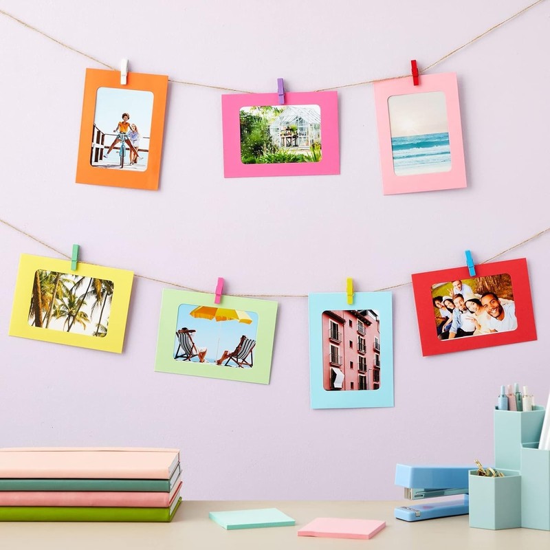 Cardboard Paper Picture Frame DIY Hanging Kit (50 Pack) 4x6