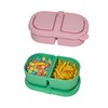 ZuazKyy 2-Pack Silicone Reusable Snack Containers with Lids, Double Compartment