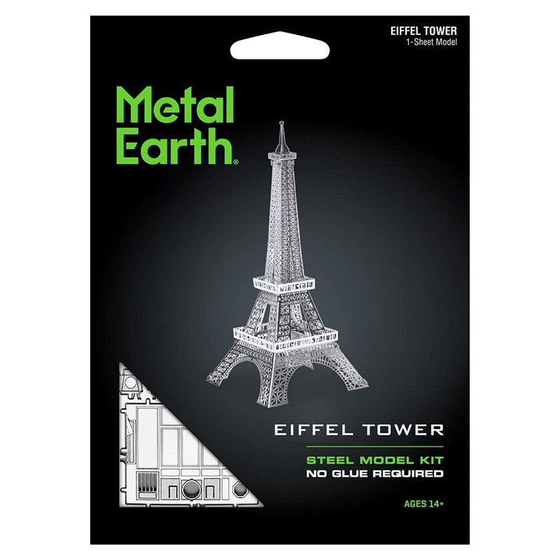 Metal Earth Fascinations MMS016 502554 - Eiffelturm, lasergeschnittener 3D-Konstruktionsbausatz, 1
