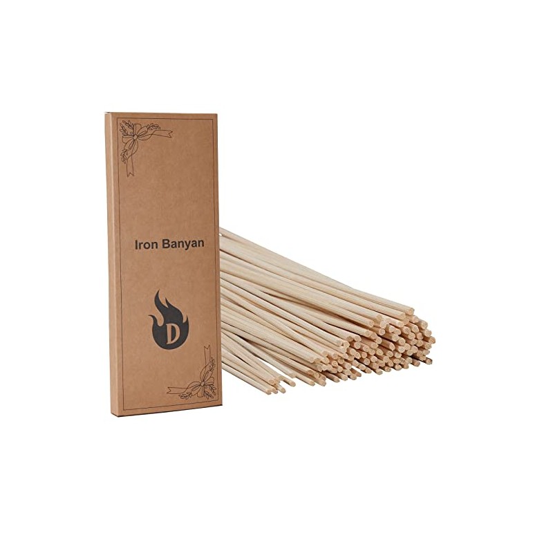 Iron Banyan 100PCS Reed Diffuser Sticks,10 Inch Natural Rattan Wood
