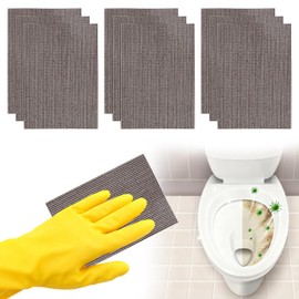 Toilet Cleaning Screens - 10 Pcs Flexible Scrubbing Screen Cleaning Mesh for Household, 5.5 x 4 Inch Hard Water Stain Remover Pads, Scrubbing Screens Scouring Pads for Carbon, Rust & Scale