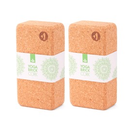 Bodhi Set of 2 Yoga Blocks Bricks Made of Natural Cork