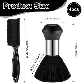 Molain 2 Piece Neck Brush Set, Hairdresser Neck Brush, Soft Barber Brush for Cleaning Broken Hair on the Neck, Professional Hairdressing Tools for Salon and Home
