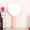 TBWHL Heart-Shaped Travel Handheld Mirror, Cosmetic Hand Mirror with Handle,