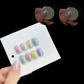 GZMAYUEN 2Pcs Moonlight White Chrome Nail Powder, Magic Clear Pearlescent Mirror Effect Nail Glitter Powder, Pearl Chrome Pigment for Nail Art Decoration